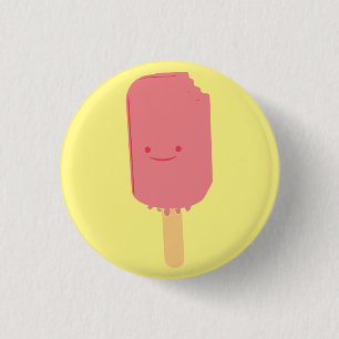 Strawberry Popsicle Cartoon Zeichnend Button
