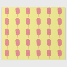 Strawberry Popsicle Cartoon Zeichnend Geschenkpapier