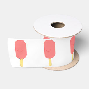 Strawberry Popsicle Niedlicher Cartoon Zeichnend Satinband