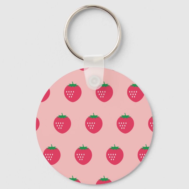 Strawberry Print Schlüsselanhänger (Vorderseite)