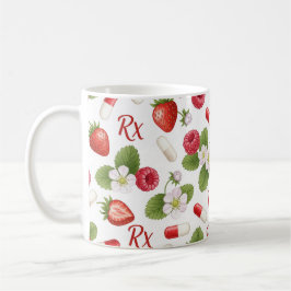 Strawberry Raspberry Botanical Pill Pattern Kaffeetasse