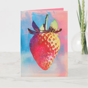 Strawberry Risograph Einladung