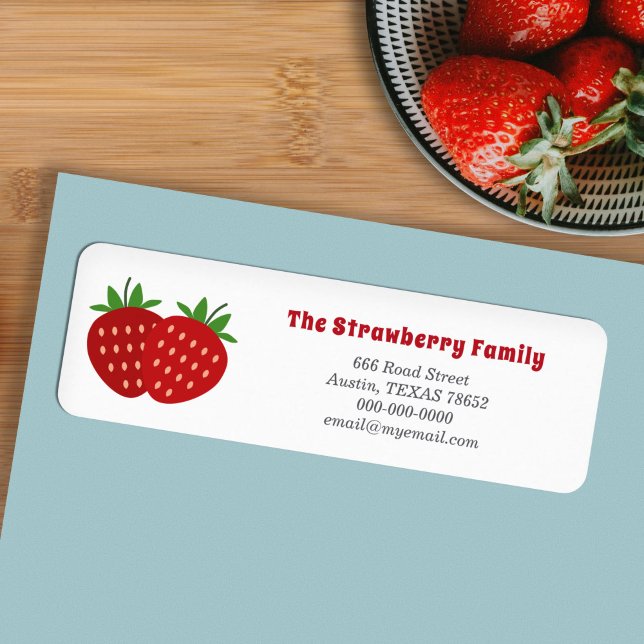 Strawberry-Rücksendeadresse (Strawberry Return Address Label)
