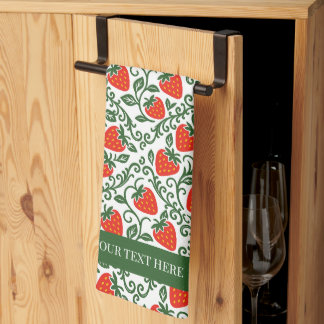 Strawberry Rustic Farmhouse French Country  Geschirrtuch