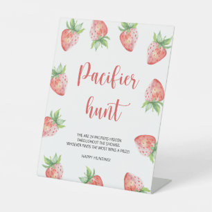 Strawberry - Schnuller jagen Kinderduschenspiel Sockelschild