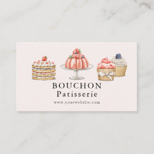Strawberry Shortcake Blancmange Cupcake Bäckerei Visitenkarte