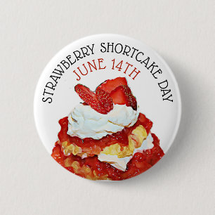 Strawberry Shortcake Day 14. Juni Holiday Button
