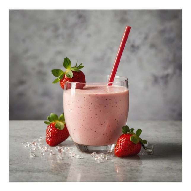 Strawberry Smoothie Fotodruck (Vorne)