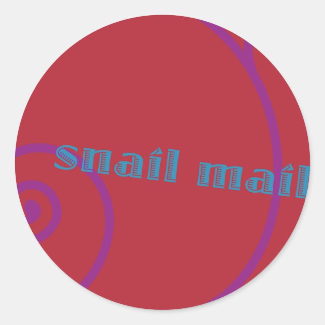 Strawberry Snail Mail Runder Aufkleber (Vorderseite)