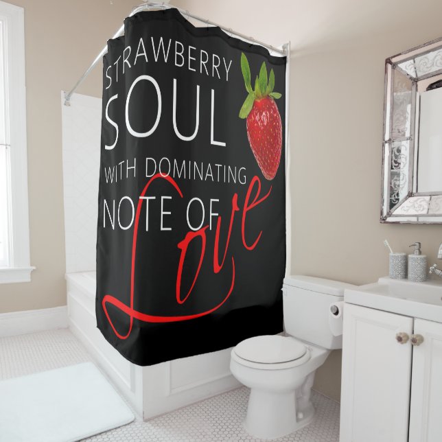Strawberry Soul Dark Duschvorhang (Beispiel)
