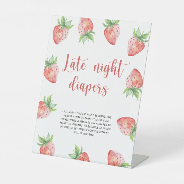Strawberry \ Spate night diapers Spiel Sockelschild (Vorderseite)