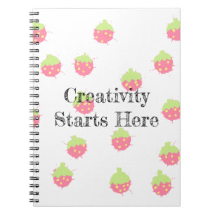 Strawberry Spiral NoteBook Notizblock
