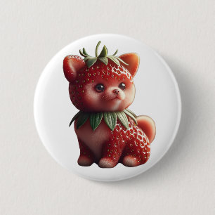 Strawberry Spitz Button
