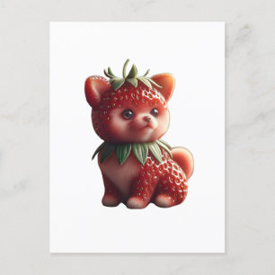 Strawberry Spitz Postkarte