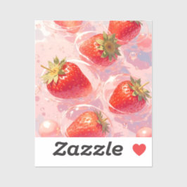 Strawberry Splash Aufkleber