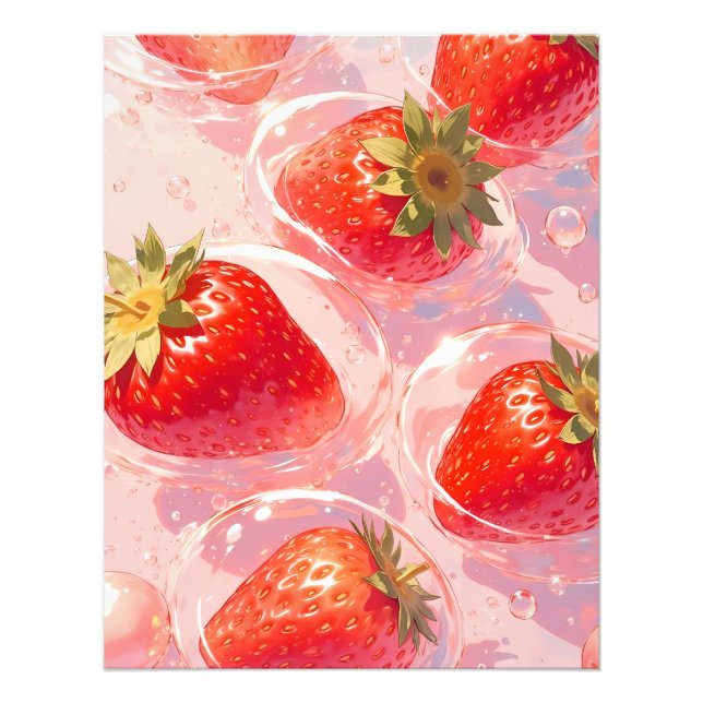 Strawberry Splash Fotodruck (Vorne)