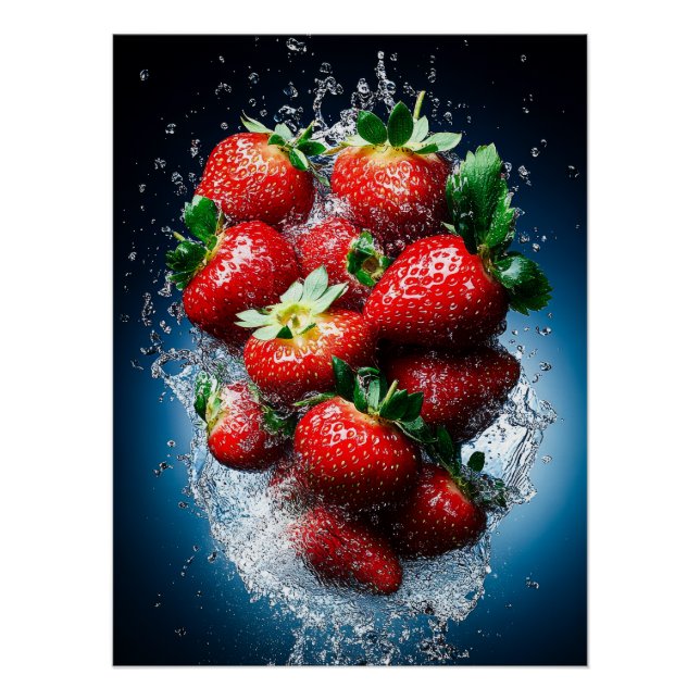 Strawberry Splash Poster (Vorderseite)
