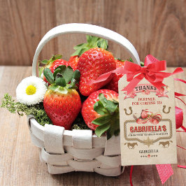 Strawberry Stampede Birthday Geschenkanhänger