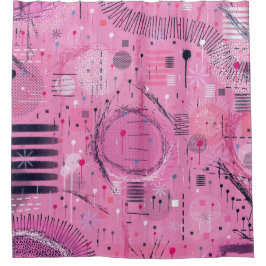 Strawberry Sundae Abstract Art  Duschvorhang