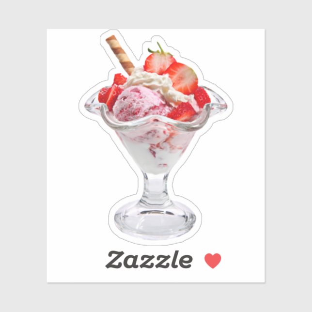 Strawberry Sundae Sticker (Blatt)