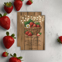 Strawberry Sweet Basket Baby Dusche Dankeskarte