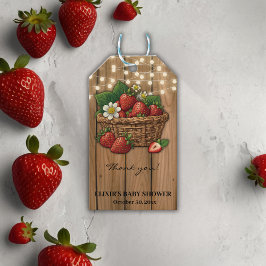 Strawberry Sweet Basket Baby Dusche Geschenkanhänger