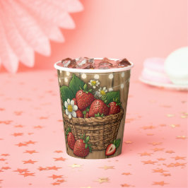 Strawberry Sweet Basket Baby Dusche Pappbecher