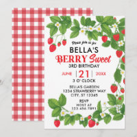 Strawberry Sweet Birthday (Red & White)
