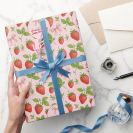 Strawberry Sweet Kindergeburtstag Party - Geschenkpapier