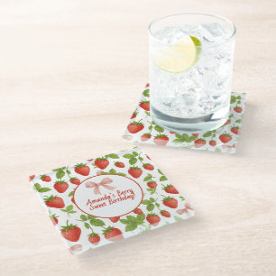 Strawberry Sweet Kindergeburtstag Party - Glasuntersetzer
