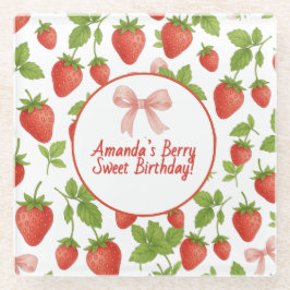 Strawberry Sweet Kindergeburtstag Party - Glasuntersetzer