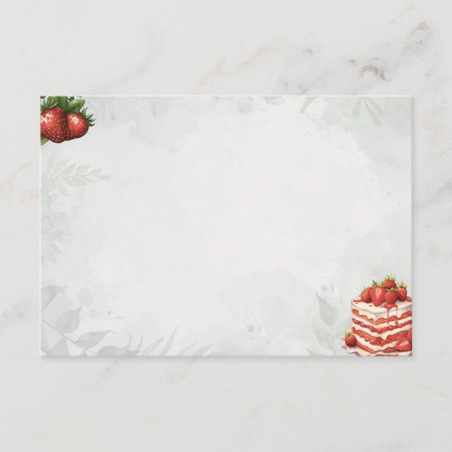 Strawberry Sweet Leckerei Basic Blank Recicard Begleitkarte (Vorderseite)