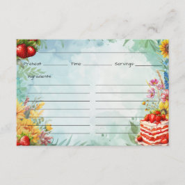Strawberry Sweet Leckerei Rezept Card Begleitkarte