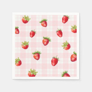 Strawberry Sweet Rustic diaper Baby Girl Dusche Serviette