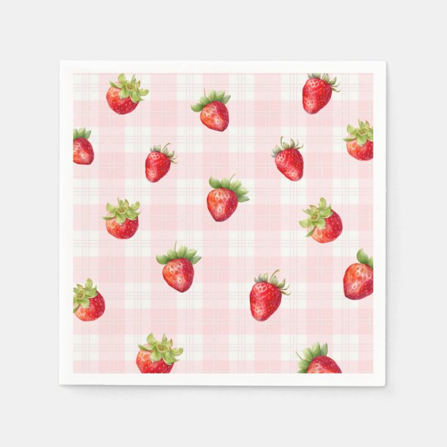 Strawberry Sweet Rustic diaper Baby Girl Dusche Serviette (Vorderseite)