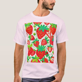 Strawberry Swirl Muster T-Shirt