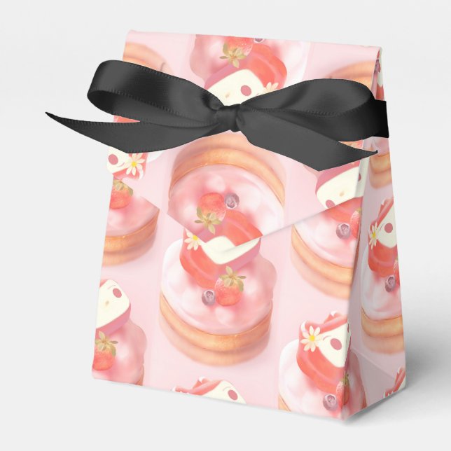 Strawberry Tart Illustration Geschenkschachtel (Vorderseite)