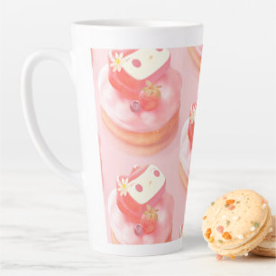 Strawberry Tart Illustration Milchtasse