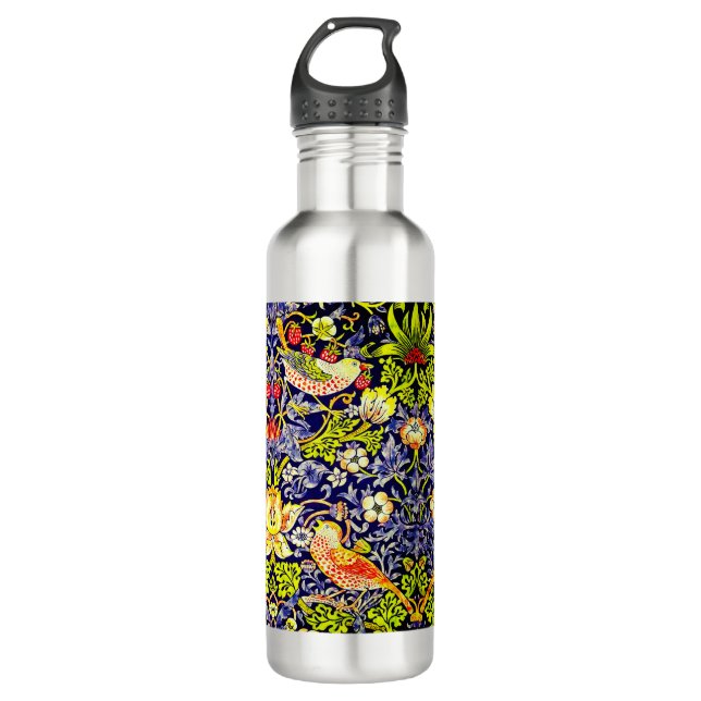 Strawberry Thief Birds William Morris Edelstahlflasche (Vorderseite)