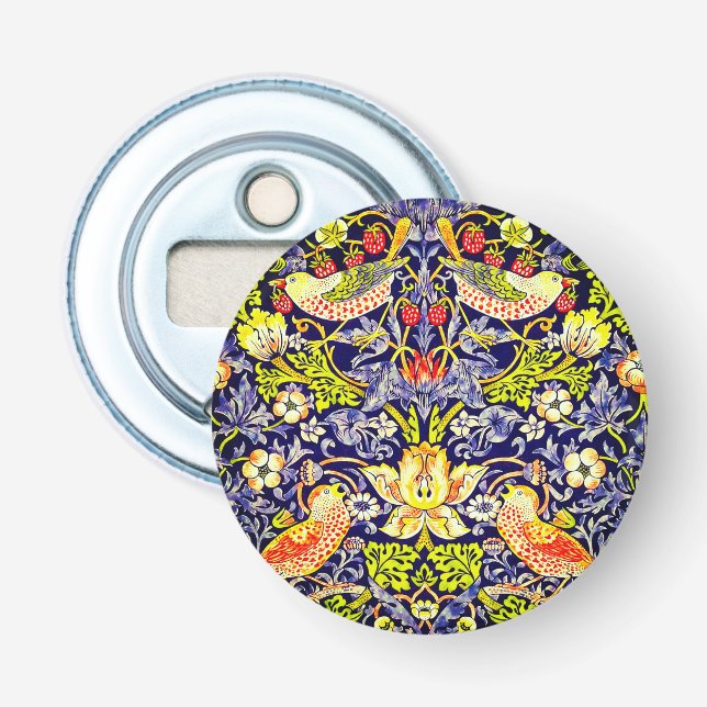 Strawberry Thief Birds William Morris Flaschenöffner (Vorderseite)