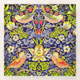 Strawberry Thief Birds William Morris Glasuntersetzer