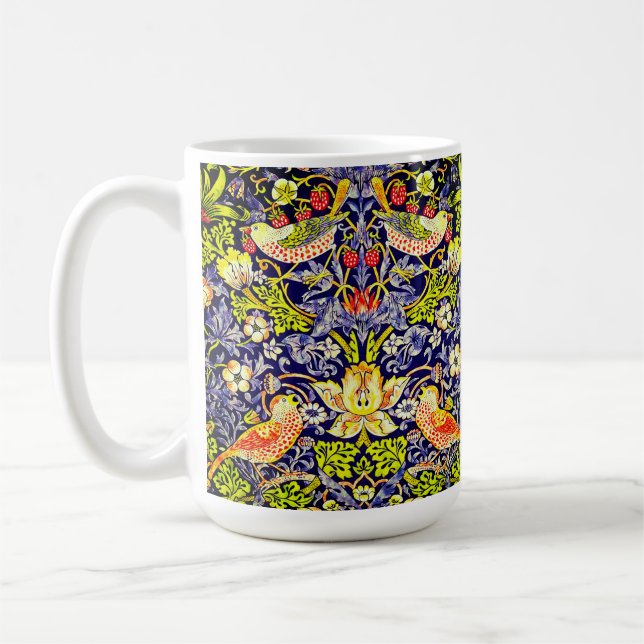 Strawberry Thief Birds William Morris Kaffeetasse (Links)