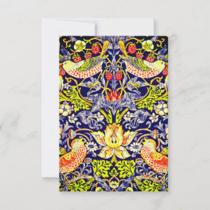 Strawberry Thief Birds William Morris RSVP Karte