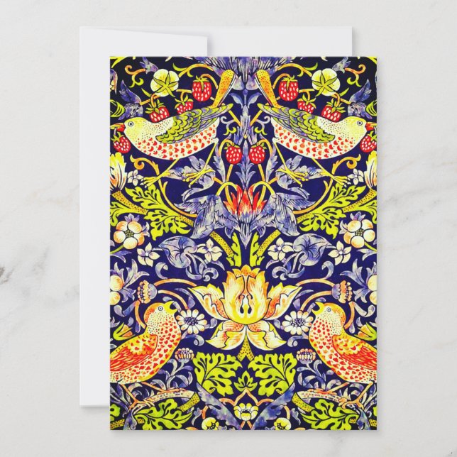 Strawberry Thief Birds William Morris Save The Date (Vorderseite)