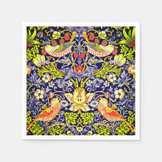 Strawberry Thief Birds William Morris Serviette (Vorderseite)