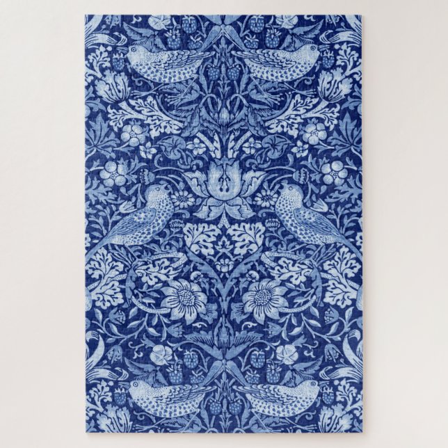 Strawberry Thief Blue Monotone, William Morris (Vertikal)