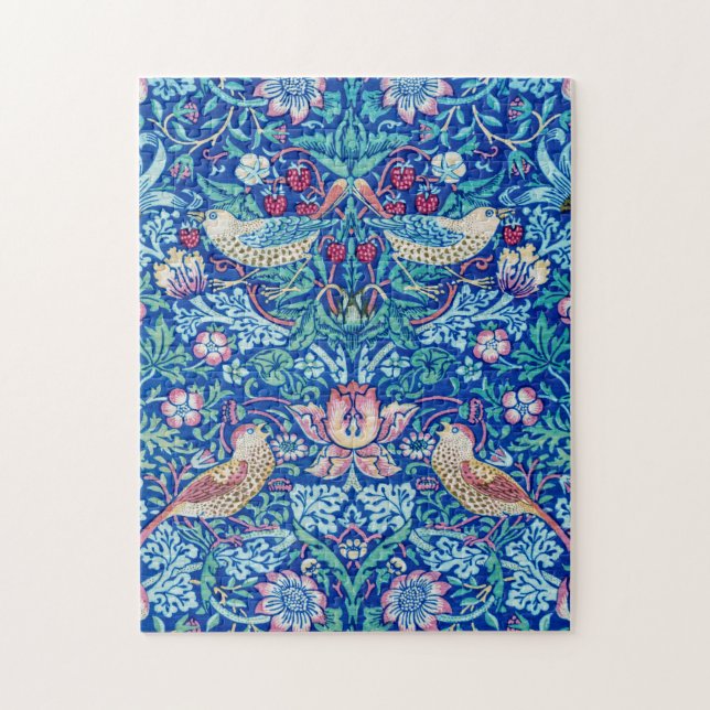Strawberry Thief Blue, William Morris (Vertikal)