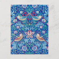 Strawberry Thief Blue, William Morris Postcard