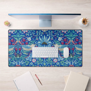 Strawberry Thief Blue, William Morris Schreibtischunterlage