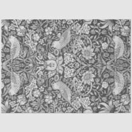Strawberry Thief Gray, William Morris Seidenpapier